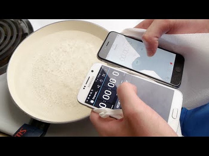 Samsung Galaxy S6 ve iPhone 6 Kaynatılırsa