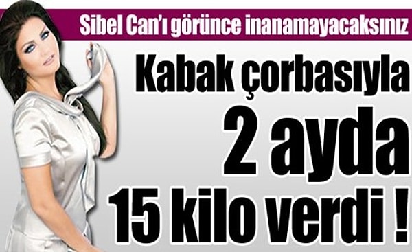 4. Magazin programlarında Sibel Can'ın zayıflama haberlerinin çıkmaya başlaması