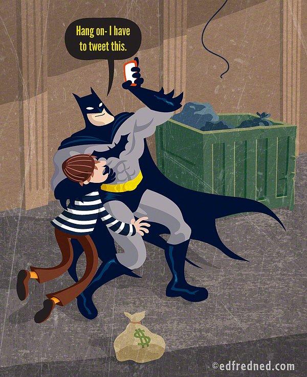 Batman yakaladığı suçlu ile