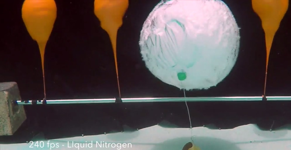 Ağır Çekimde Kuru Buz ve Sıvı Nitrojen Patlaması