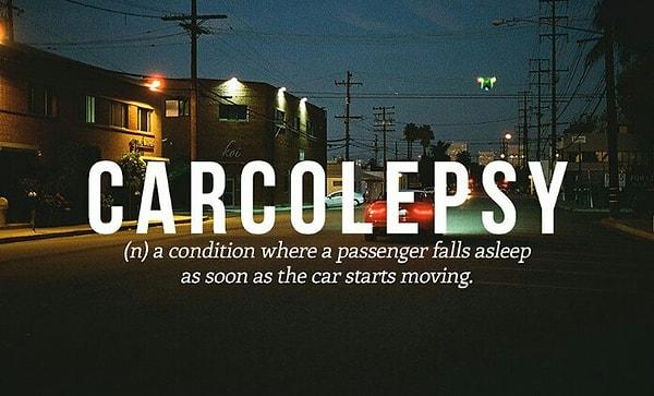 8. Carcolepsy: Araba hareket ettikten kısa bir süre sonra uyuyanlar