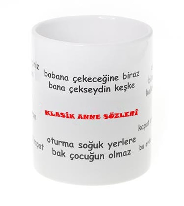 Klasik Anne Sözleri Kupa Bardak