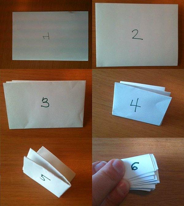 9. Sanılanın aksine herhangi bir kağıt parçasını 7'den fazla katlamak mümkündür.