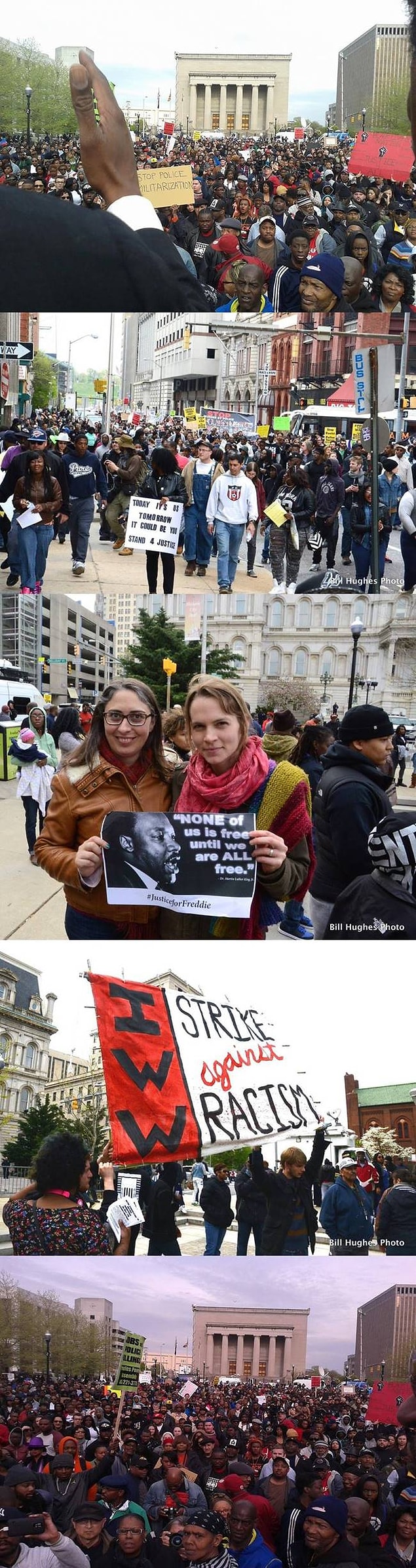 Baltimore için toplanan 10.000 barış yanlısı protestocu