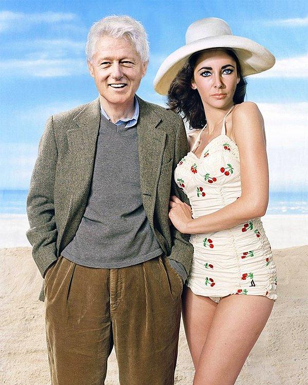 9. Bill Clinton ve Liz Taylor