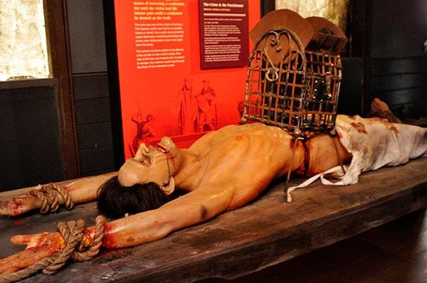 8. Farelerle idam tarihte kullanılan oldukça acı verici bir idam yöntemiydi. Mahkum kişinin vücudu açık bir kafese yerleştirilirken kafesin altına aç bırakılmış fareler konulurdu.