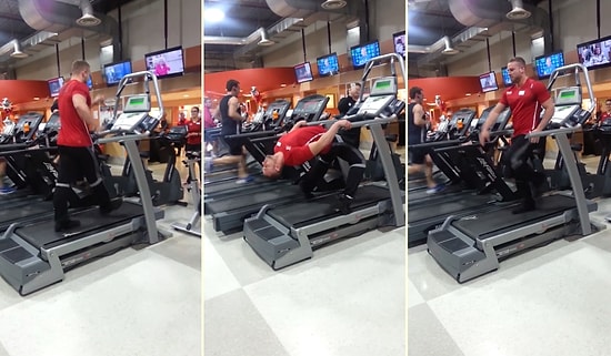 Yürüme Bandında Michael Jackson Eşliğinde Dans Eden Eğitmen