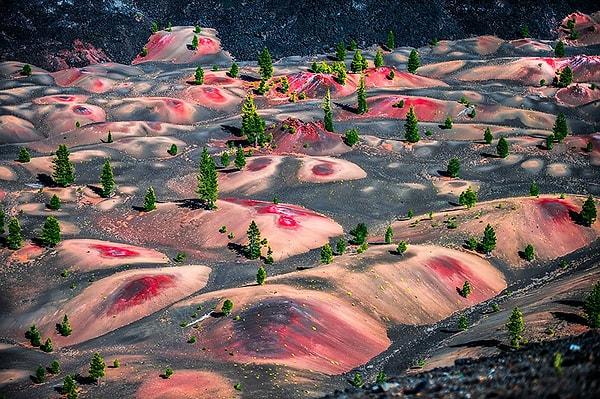 20. Renkli Kumullar, Lassen Volkanik Ulusal Parkı, ABD