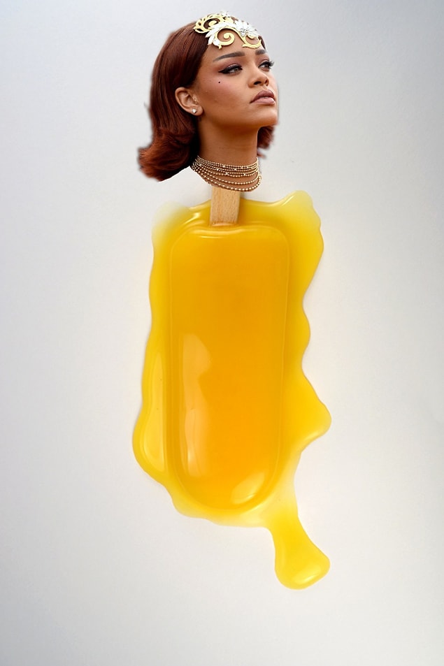 11. Yaz sıcaklarına dayanamayıp erimiş limonlu dondurma