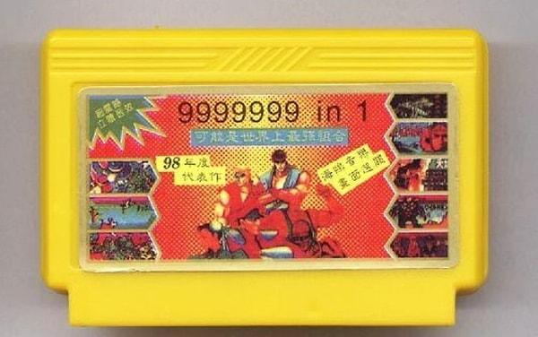 34. Hepimizin bir zamanlar içinde 999.999 oyun olduğunu sandığımız kasetler.