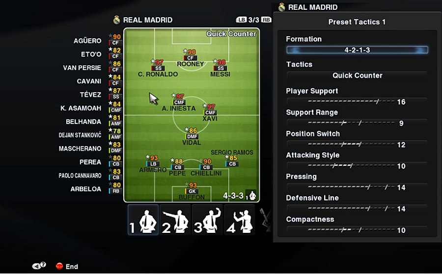 Pes 2013 схемы