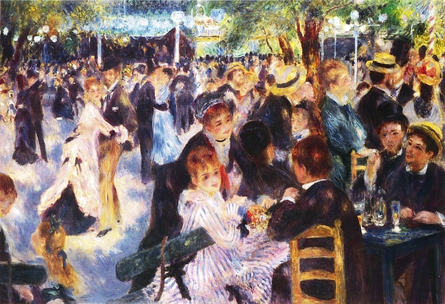 Pierre-Auguste Renoir, Bal du moulin de la Galette, 1876, tuval üzerine yağlı boya, 78x114 cm