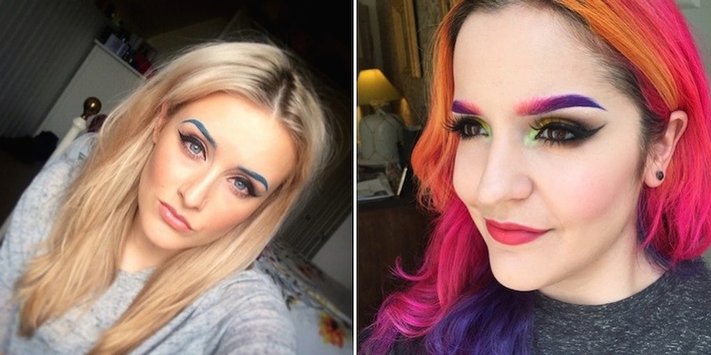 Renkli Kaş Trendine Biraz Olsun 'Sıcak' Bakmanızı Sağlayacak 15 Fotoğraf Daha