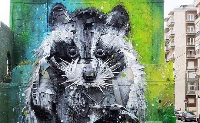Hurda ve Çöplerin Hayvan Figürlerine Dönüştüğü Sokak Sanatından 16 Çalışma
