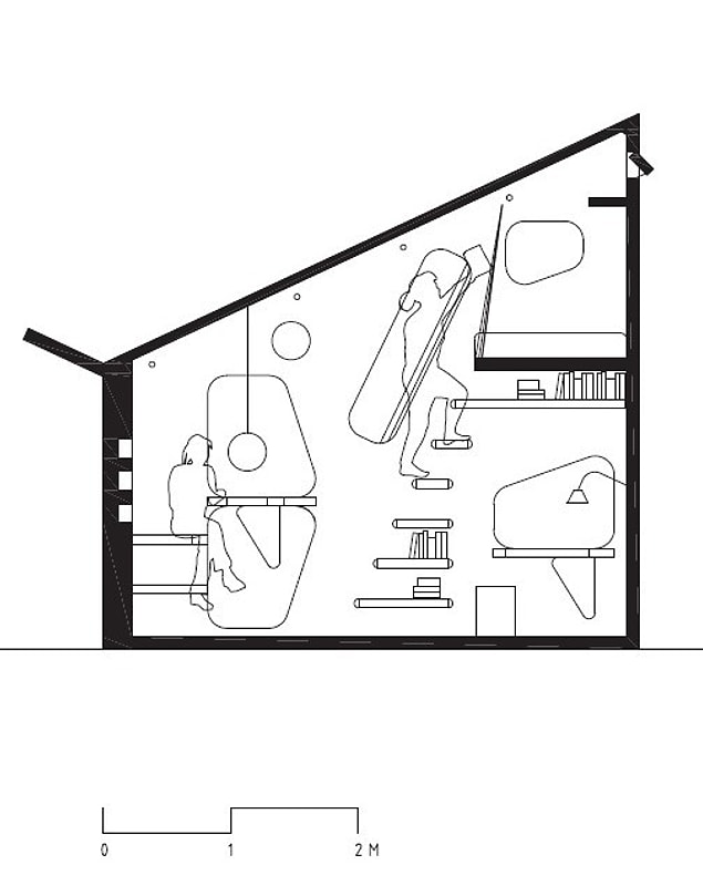 9. AutoCAD plan and section views.