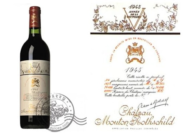 8. 1945 Chateau Mouton-Rothschild: 84.000 TL