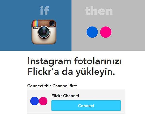 Instagram fotolarınızı Flickr'a da yükleyin.