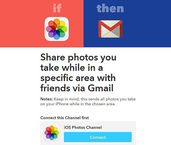 iOS cihazınızda belirli klasörde duran fotoğraflarınızı Gmail ile grubunuza gönderin.
