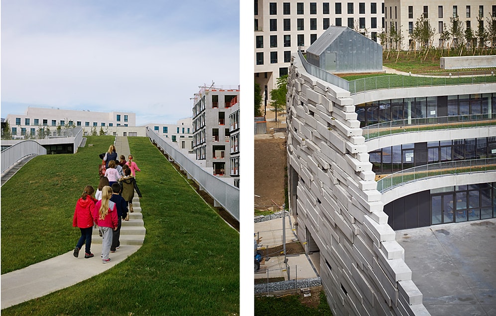 Paris Banliyölerindeki Yeşille İç İçe Olan Tasarım Harikası Okul