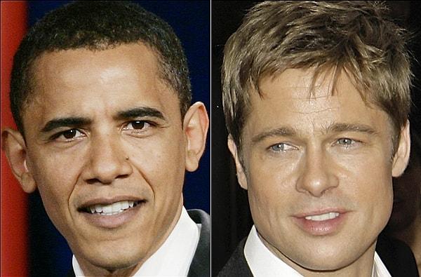 16. Brad Pitt & Barack Obama