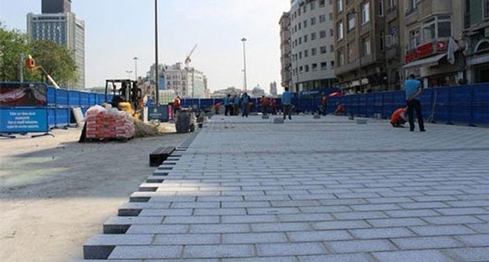 Taksim Meydanı'nda Yeni Çalışma Başladı