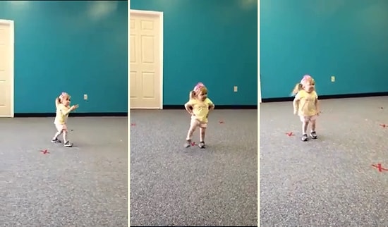 Dans Hareketleri ile Kendisine Hayran Bırakan Sevimli Kız