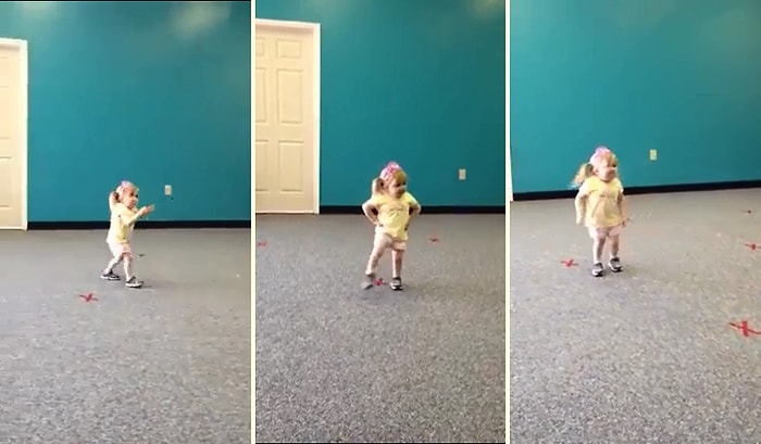 Dans Hareketleri ile Kendisine Hayran Bırakan Sevimli Kız