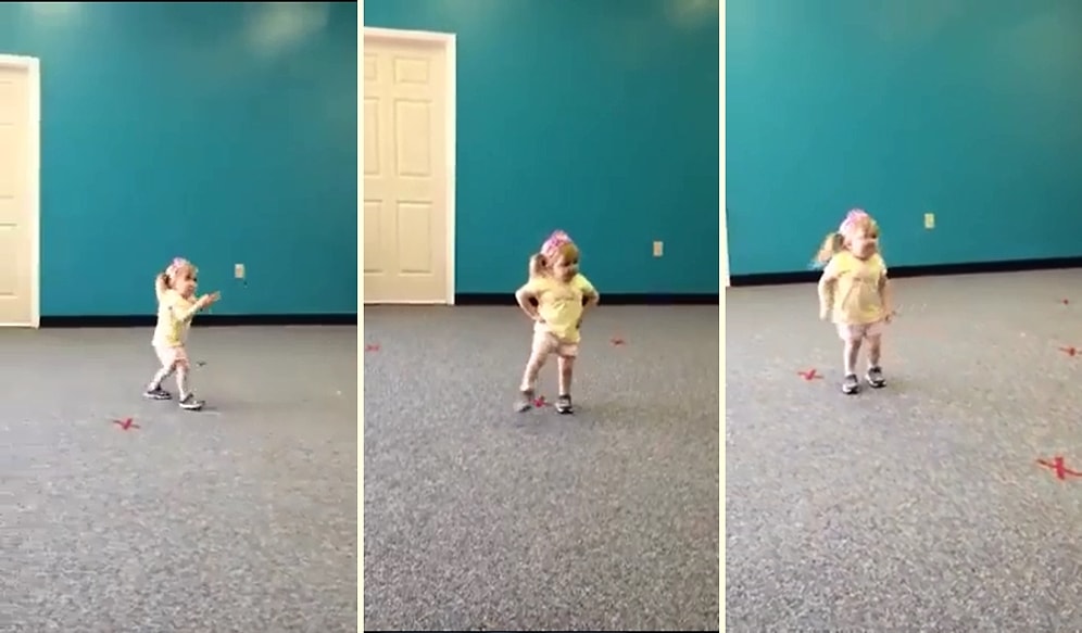 Dans Hareketleri ile Kendisine Hayran Bırakan Sevimli Kız