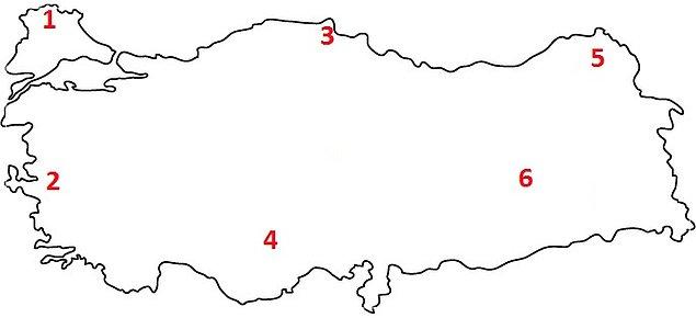 9. Peki Istranca Dağları haritada kaç numara ile gösterilmiştir?