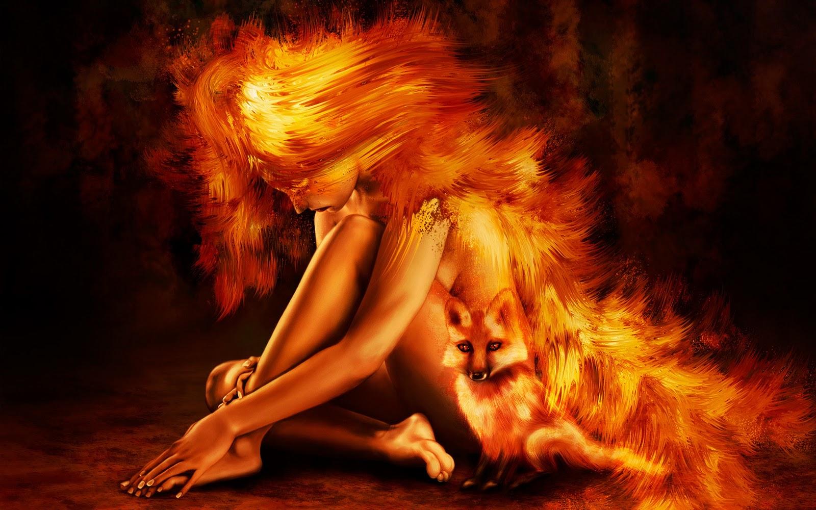 Девушка рыжая котенок львица загрузить