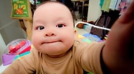 Selfie Çekme Kariyerine Çok Erken Yaşlardan İtibaren Gönül Veren 27 Isırılası Bebek