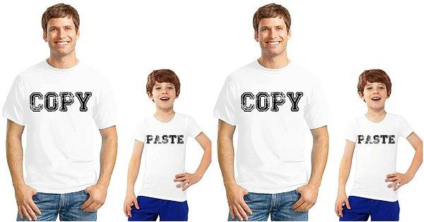 Baba Çocuk Tişörtleri - Copy Paste