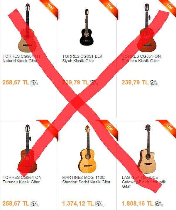 7. Pahalı gitarlara bakın