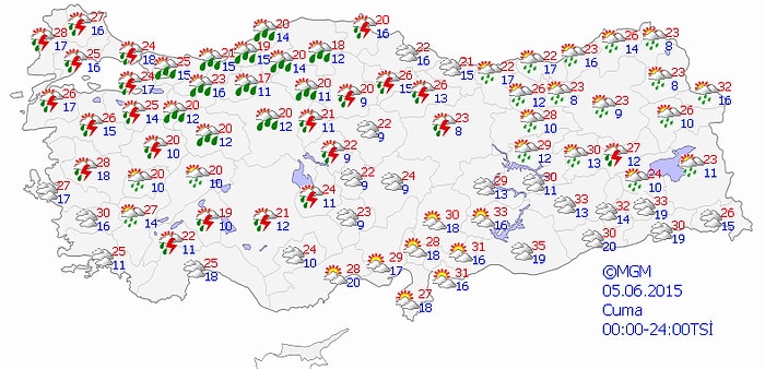 Meteoroloji'den Yerel Kuvvetli Yağışlar İçin Uyarı