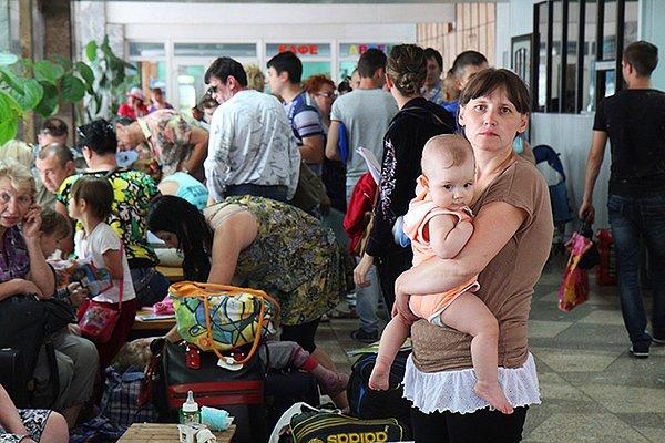 Ukraynalı mültecilerden kareler