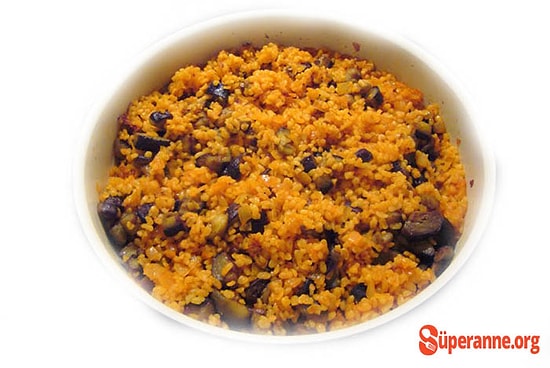 Patlıcanlı Bulgur Pilavı Tarifi