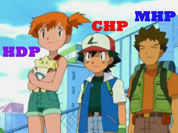 7. Pokemon'dan bir koalisyon daha. Ash - Brock - Misty