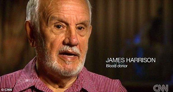 78 yaşındaki Avusturalyalı James Harrison, bugüne kadar bağışladığı kanlar ile 2 Milyondan fazla bebeği kurtardı.