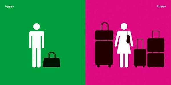 4. Erkek ve Bavul vs Kadın ve Bavul