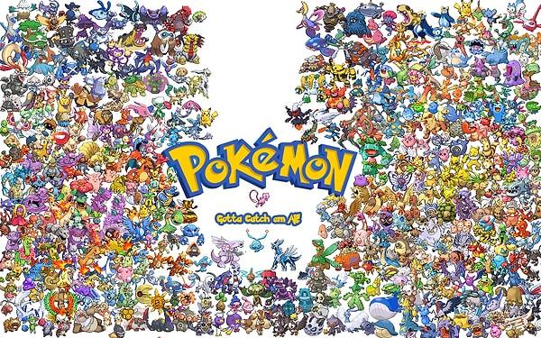 13. 800'ün üzerinde Pokemon türü anime, manga ve oyunlarda görüldü