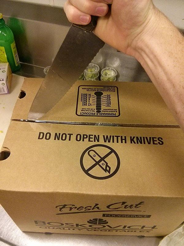 15. Bıçakla açmayınız!