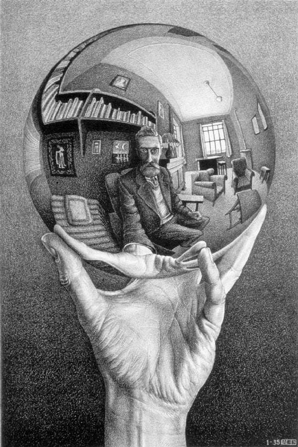 5. Hand with Reflecting Sphere (Yansıtan Küre ve El) - (1935)