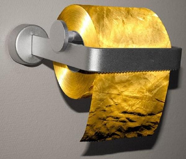 1. 22 Ayar Altın Tuvalet Kağıdı - 1.3 milyon $