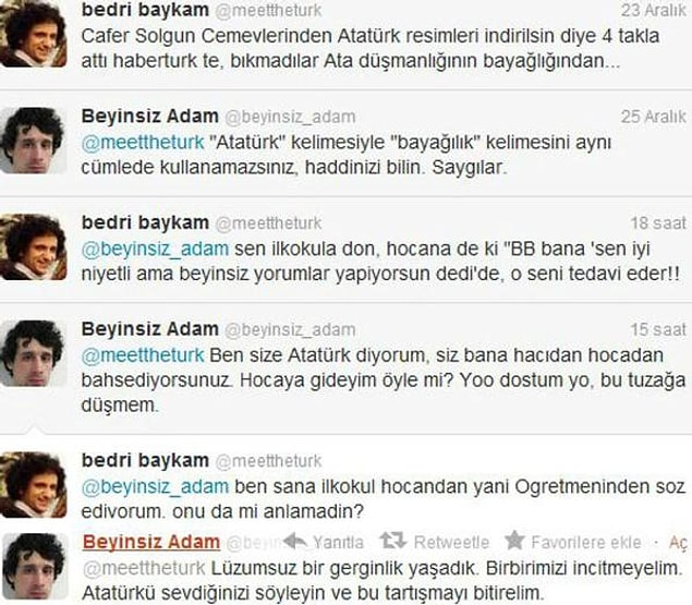 13. Bedri Baykam'ı Trolleyen Beyinsiz Adam
