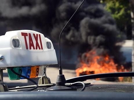 Fransa'da Taksicilerden 'Uber' Öfke