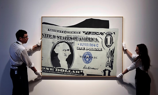 Andy Warhol'un 1 Dolar'ı Resmettiği Tablosu, Açık Arttırmaya 26 Milyon Dolar'dan Girdi