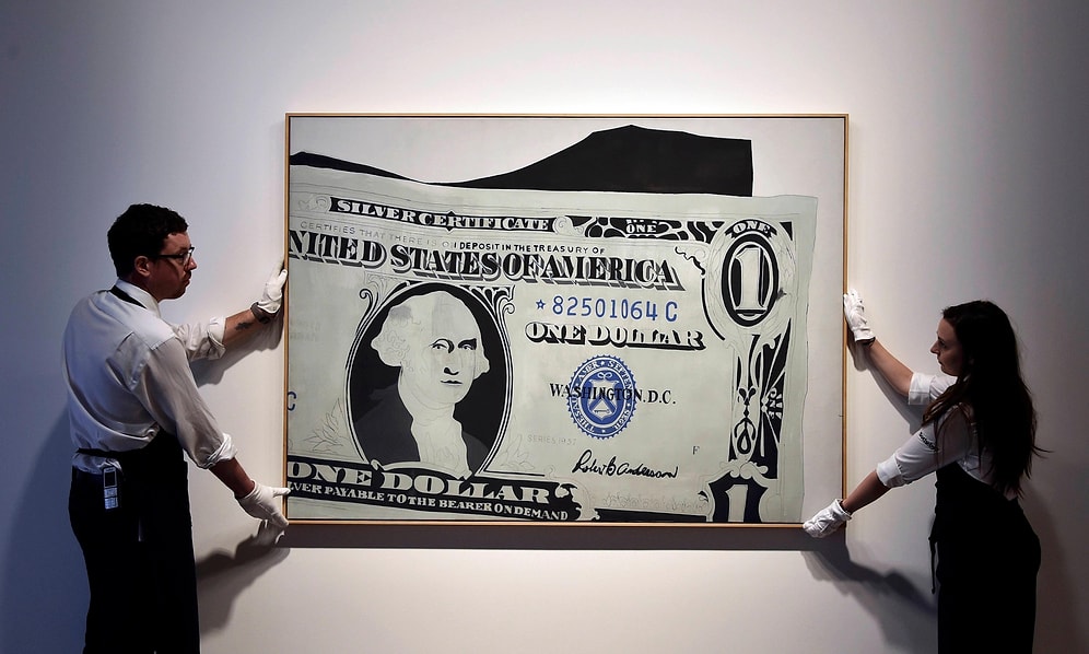 Andy Warhol'un 1 Dolar'ı Resmettiği Tablosu, Açık Arttırmaya 26 Milyon Dolar'dan Girdi