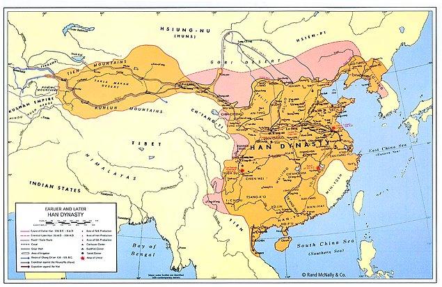 19. Han dynasty (2.51 million miles square)