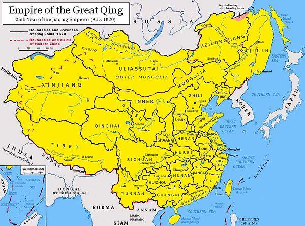 7. Qing dynasty (5.05 million miles square)