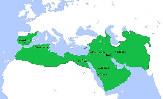 5. Umayyad Caliphate (5.79 million miles square)